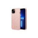 Guess Glitter Flakes Metal Logo Case iPhone 14 Pro Max rožinė Guess Glitter Flakes Metal Logo Case iPhone 14 Pro Max rožinė