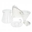Hario Hario - V60 glass brewing set - Set glass dripper + server + filters Hario Hario - V60 glass brewing set - Set glass dripper + server + filters