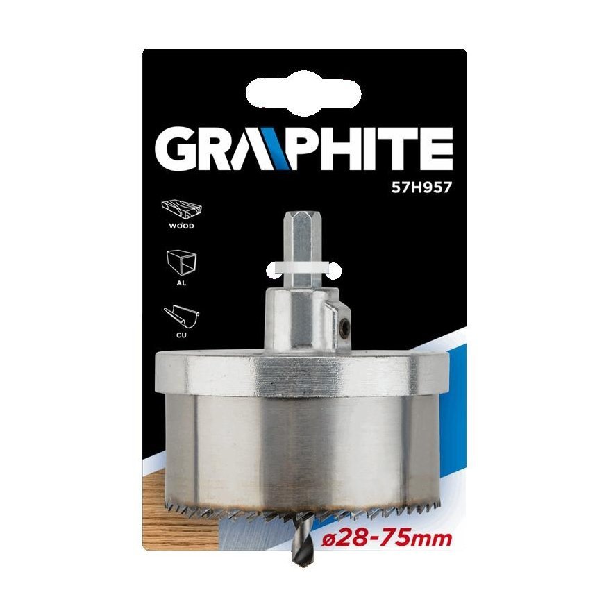 GRAPHITE Hole saws 28-75 x 30 mm, set of 5 pcs – 3