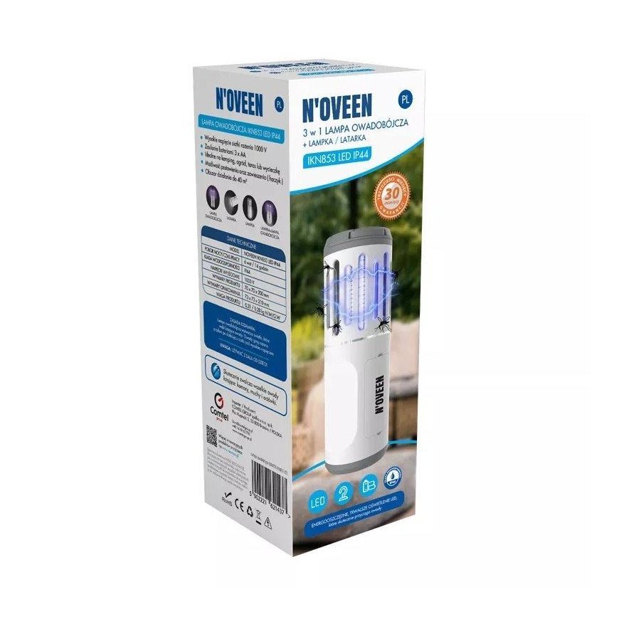 Noveen lamp Lamps IKN853 LED IP44 40m2 3xAA – 2
