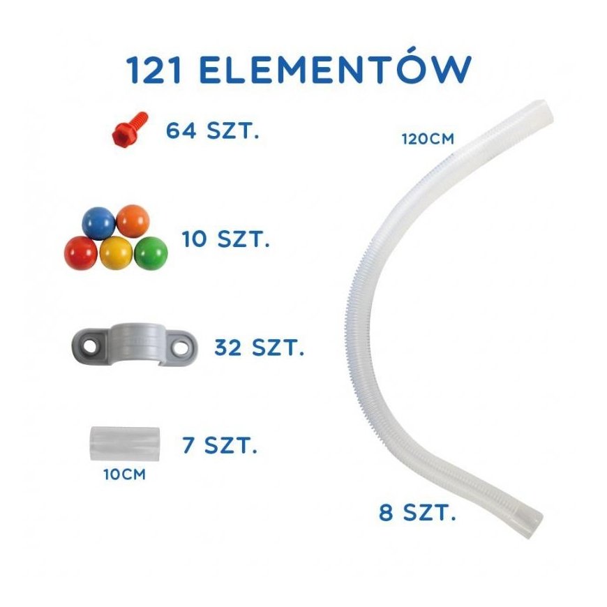 MASTERKIDZ System Rur Do Tablicy STEM 121 elementów