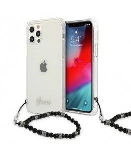 Guess GUHCP12MKPSBK iPhone 12/12 Pro 6.1quot Transparent hardcase Black Pearl