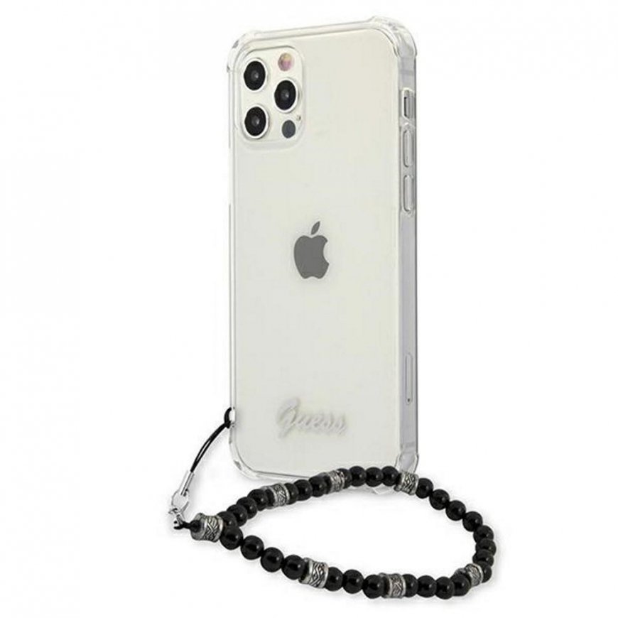 Guess GUHCP12MKPSBK iPhone 12/12 Pro 6.1quot Transparent hardcase Juodas Pearl – 3