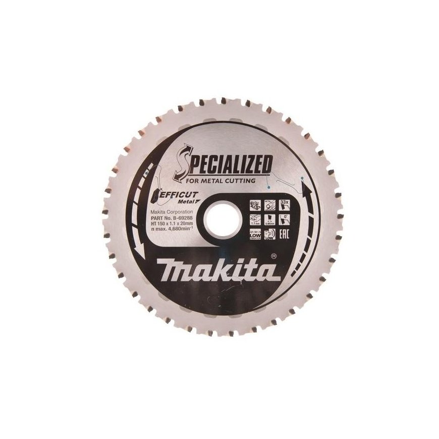Makita B-69288 TCT saw 150X1.1X20mm 0° T33 EFFICUT METAL – 4