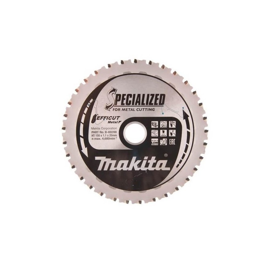 Makita B-69288 TCT saw 150X1.1X20mm 0° T33 EFFICUT METAL – 6
