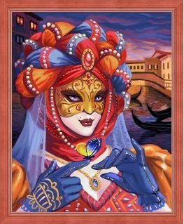Beldizart Diamond painting set Venetian Madam 40х50 cm AZ-1586