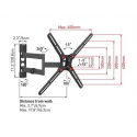BARKAN BM343 13"-65" for flat/curved TV, 4 hinges, wall mounted, black BARKAN BM343 13"-65" for flat/curved TV, 4 hinges, wall mounted, black