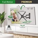 BARKAN BM343 13"-65" for flat/curved TV, 4 hinges, wall mounted, black BARKAN BM343 13"-65" for flat/curved TV, 4 hinges, wall mounted, black