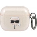 Karl Lagerfeld Protective case KLA3UKHGD Shiny Karl head AirPods 3 gold color