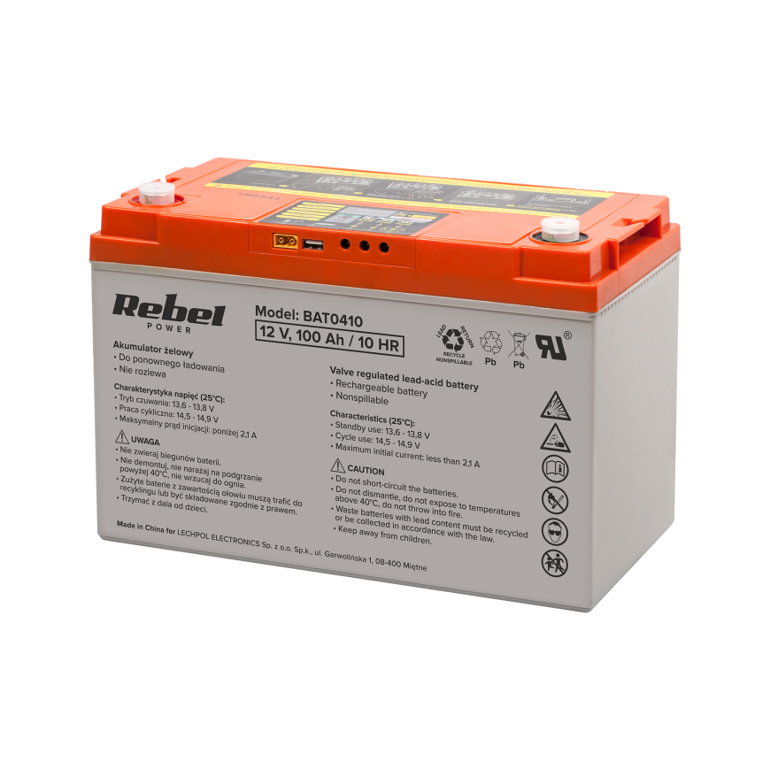 Lead battery Rebel 12V 100Ah – 5