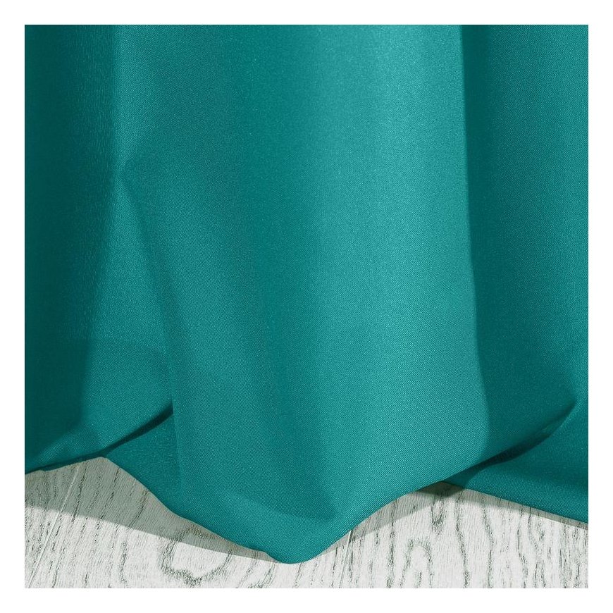 Night curtain Eurofirany RITA made of smooth fabric, 140X250 cm loops / wheels, color: turquoise – 7