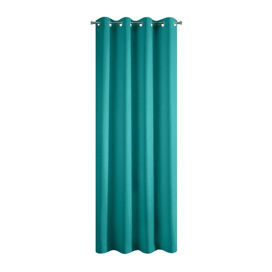 Naktinė užuolaida Eurofirany RITA iš lygaus audinio, 140X250 cm kilpos / ratukai, spalva: turkio – 12