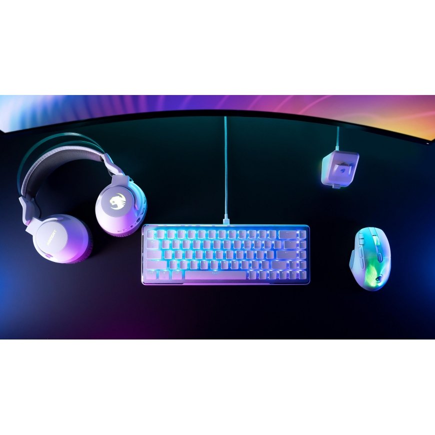 ROCCAT Vulcan II Mini RGB balta mechaninė klaviatūra (US, Raudona switch) – 10
