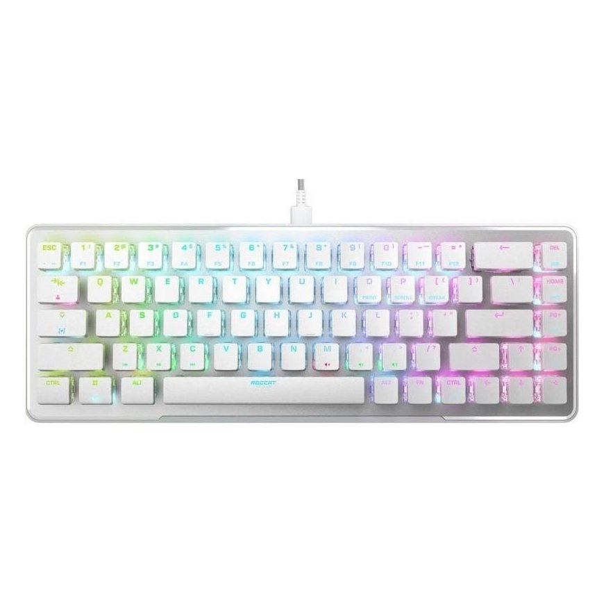 ROCCAT Vulcan II Mini RGB balta mechaninė klaviatūra (US, Raudona switch) – 11