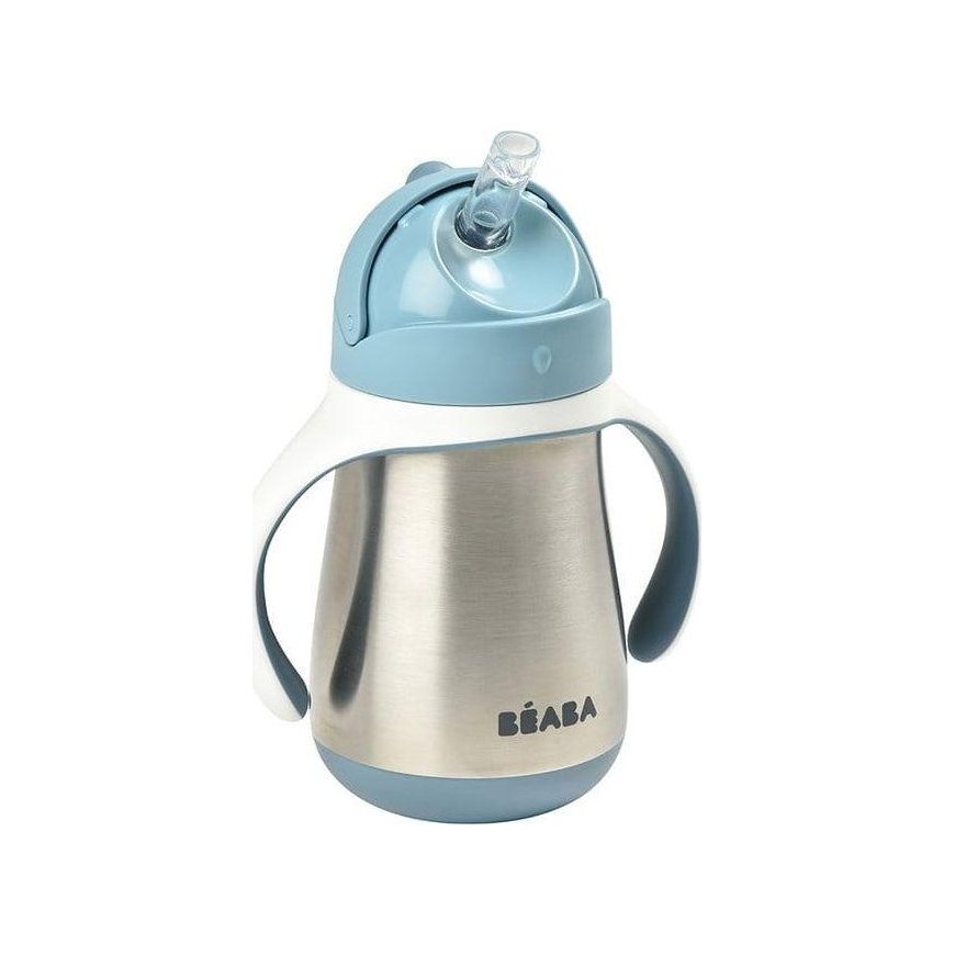 BEABA METALINĖ GERTUVĖ SU ŠIAUDELIU, 250 ML, WINDY Mėlynas