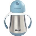 BEABA METAL DRINK WITH STRAW, 250 ML, WINDY Blue