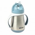 BEABA METAL DRINK WITH STRAW, 250 ML, WINDY Blue