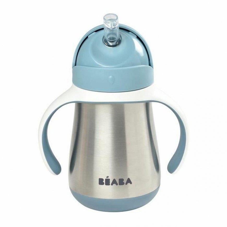 BEABA METAL DRINK WITH STRAW, 250 ML, WINDY Blue – 8