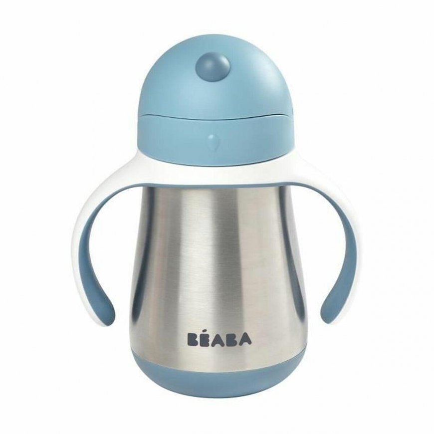 BEABA METAL DRINK WITH STRAW, 250 ML, WINDY Blue – 9