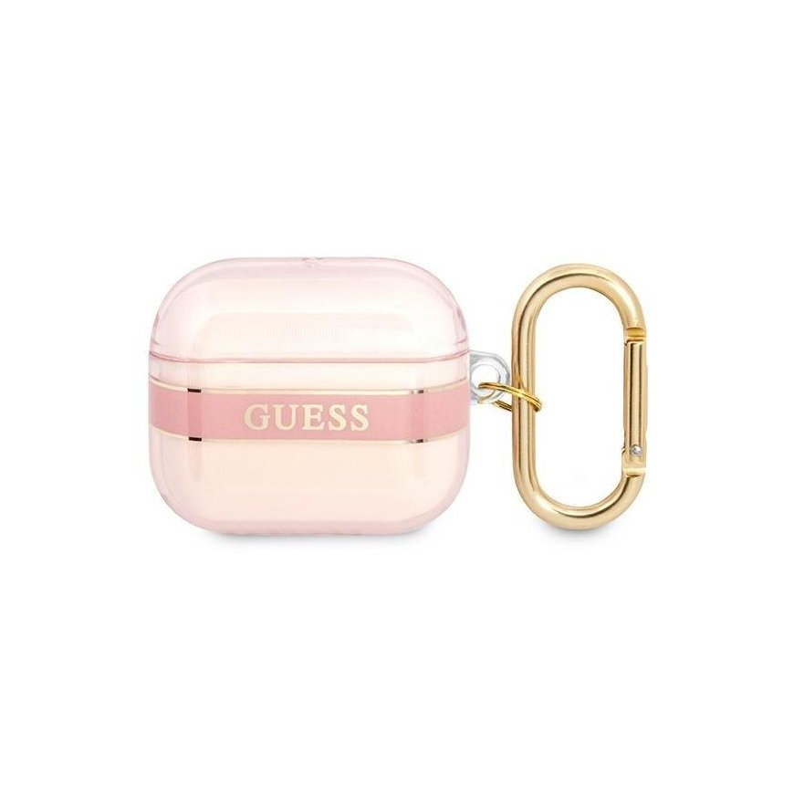 Guess apsauginių dėklų dirželių kolekcija, skirta AirPods 3, rožinė – 2