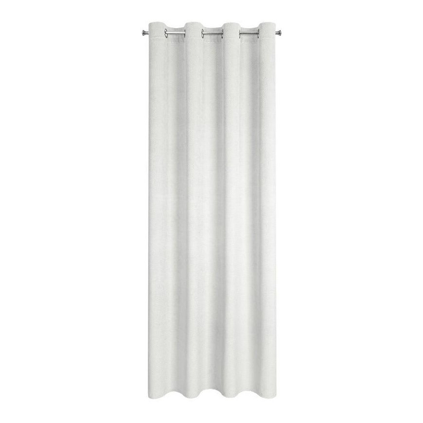 Eurofirany ELIZA Soft velvet night curtain with small pattern, 140X250 cm, loops / rings, color: whi – 4
