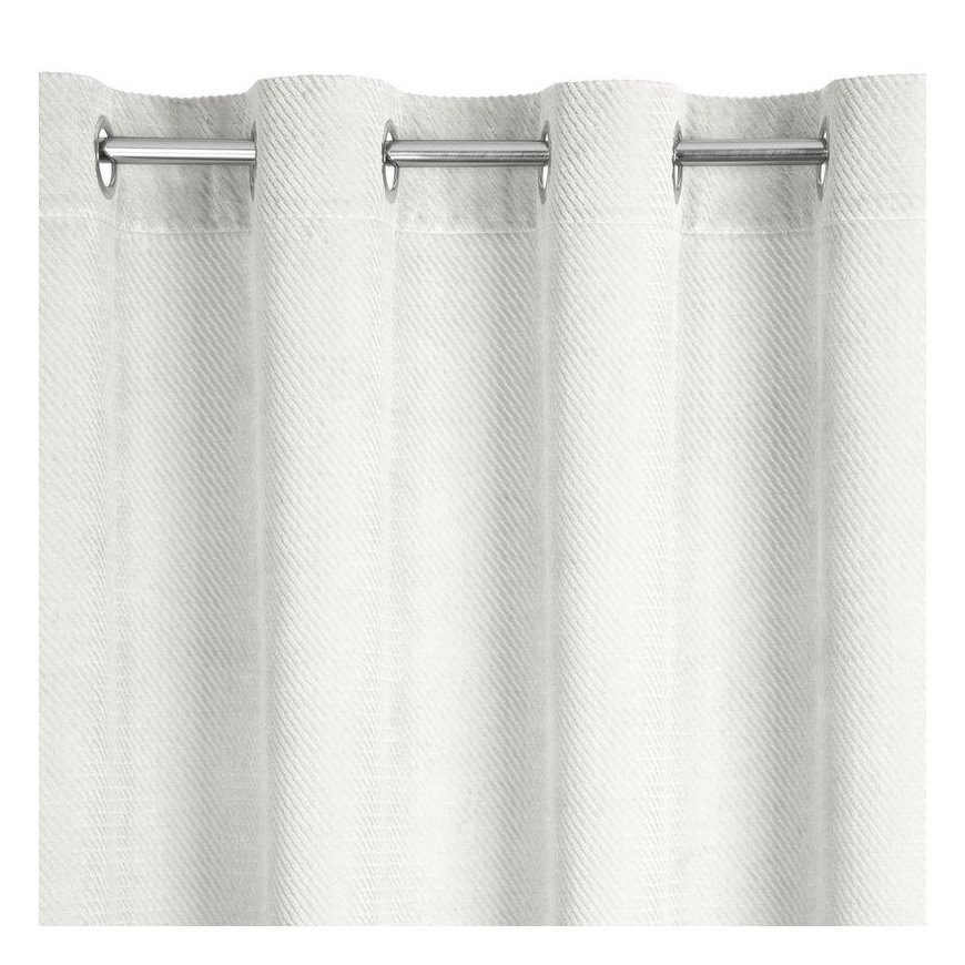 Eurofirany ELIZA Soft velvet night curtain with small pattern, 140X250 cm, loops / rings, color: whi – 5