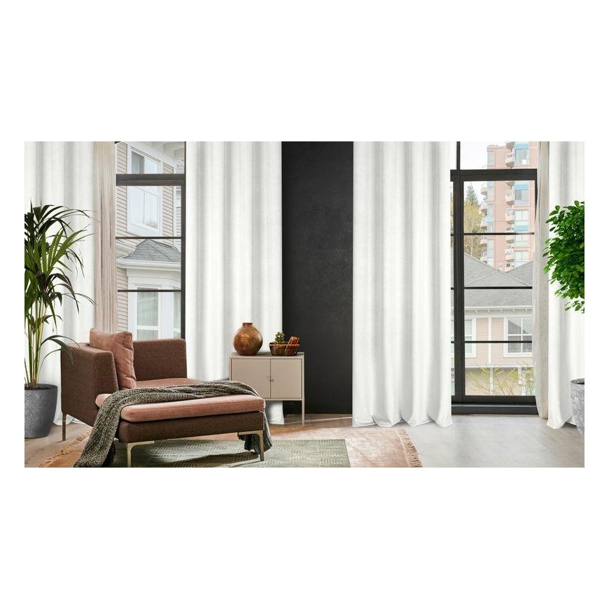 Eurofirany ELIZA Minkšto aksomo naktinė užuolaida su smulkiu raštu, 140X250 cm, kilpos / žiedai, spa – 10