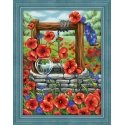 Beldizart Diamond painting set Poppy Field 40х30 cm AZ-1625 Beldizart Diamond painting set Poppy Field 40х30 cm AZ-1625