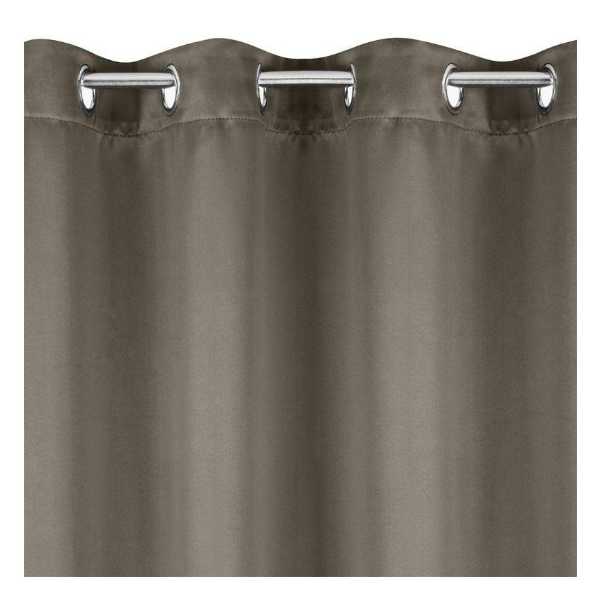 Eurofirany LOGAN blackout night curtain, 135X250 cm, loops / rings, color: dark beige – 4
