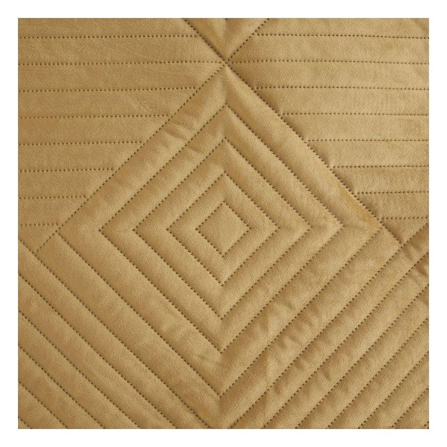 Eurofirany SOFIA/2 Soft and matte velvet bedspread, hot press quilted, with geometric pattern, 220X2 – 5