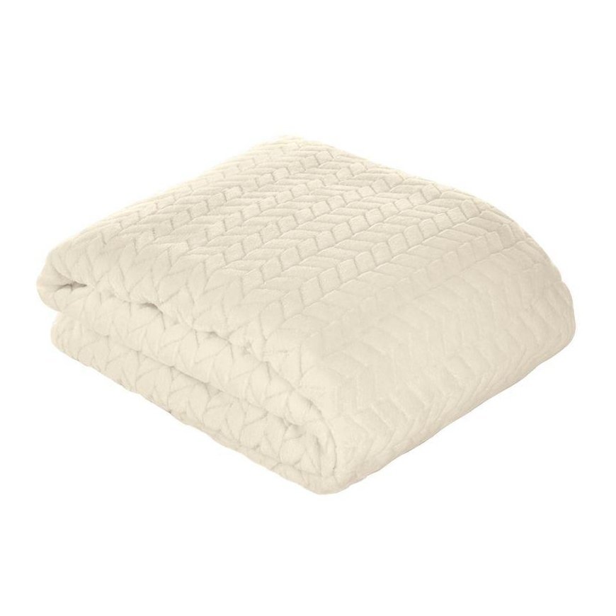 Eurofirany DESIGN 91 Soft and gentle blanket CINDY with embossed pattern, 220X200 cm, color: beige – 3