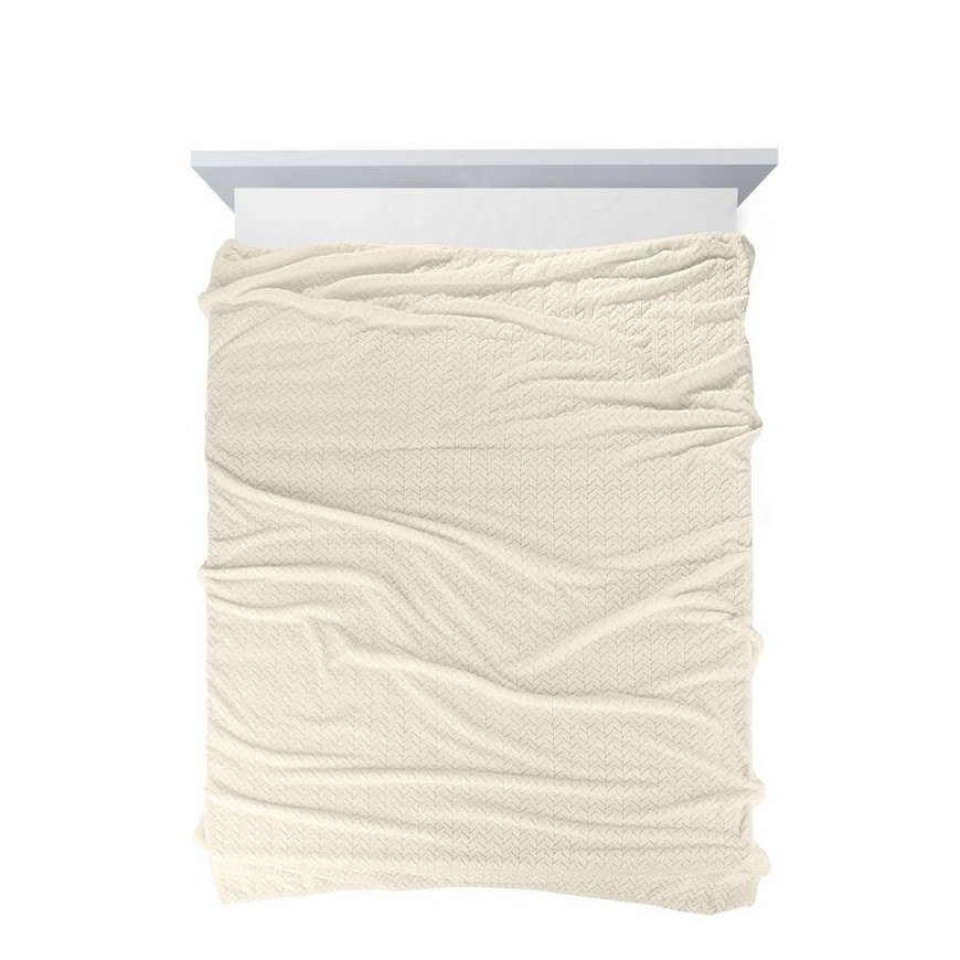 Eurofirany DESIGN 91 Soft and gentle blanket CINDY with embossed pattern, 220X200 cm, color: beige – 4