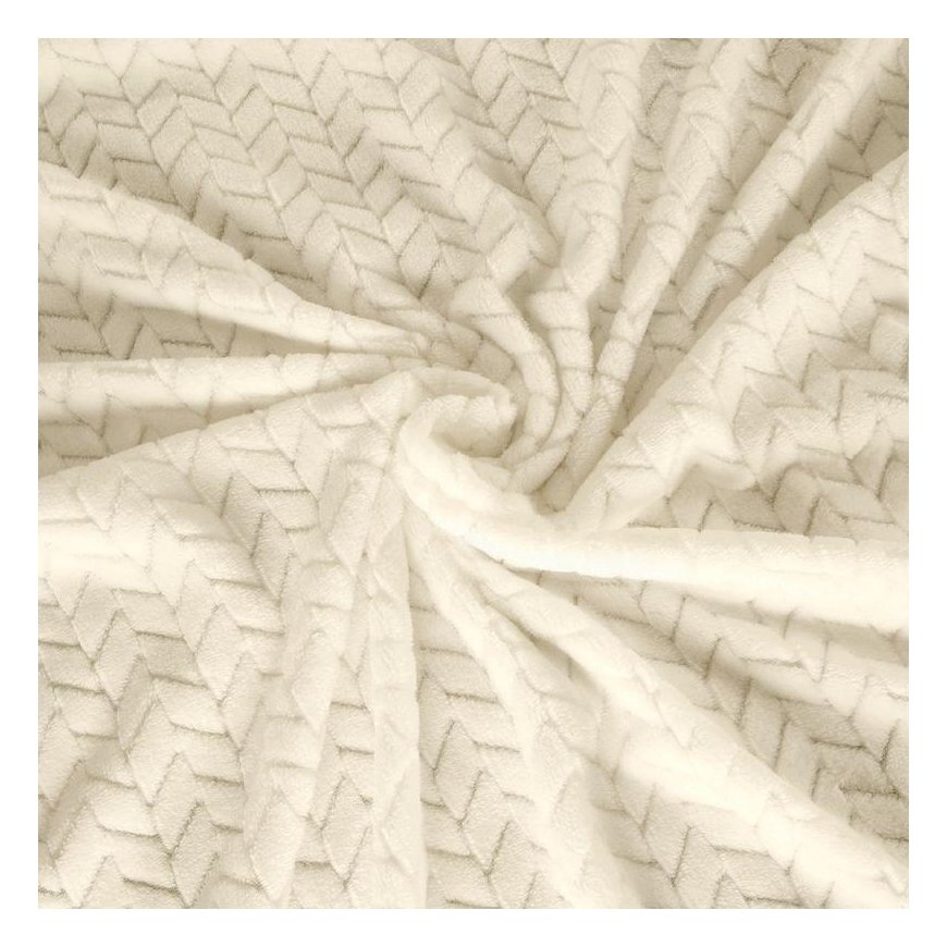 Eurofirany DESIGN 91 Soft and gentle blanket CINDY with embossed pattern, 220X200 cm, color: beige – 5