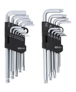 L-raktų šešiakampių ir Torx komplektas, 22 vnt., KS Tools