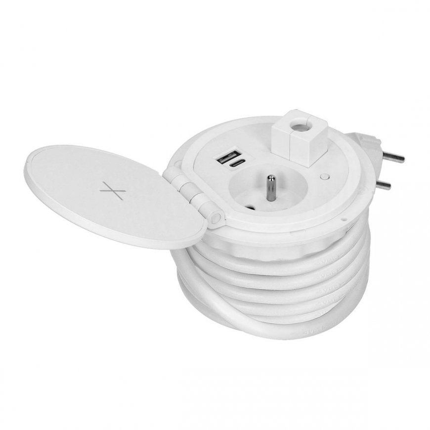 Orno's Furniture Nest? 8 cm recessed into the tabletop with induction charger, USB charger with 2 A – 7