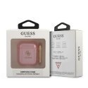 Guess apsauginis dėklas GUA2UCG4GP Glitter Collection, skirtas AirPods 1/2 rožinės spalvos