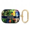 Guess Flower Strap Collection apsauginis dėklas, skirtas AirPods Pro mėlynas