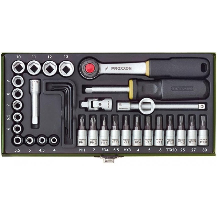 Head set 36 pieces 1/4" PROXXON – 7