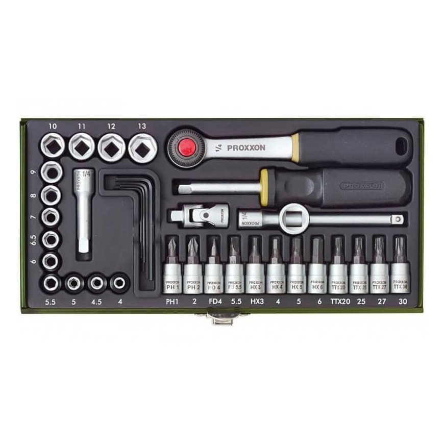Galvučių rinkinys 36 dalių 1/4" PROXXON – 11