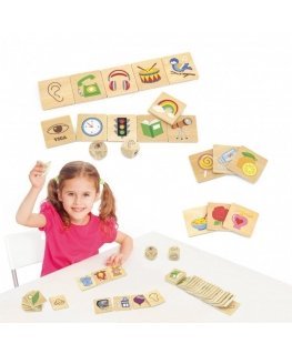 Viga Toys Wooden educational game - sort the senses 37 pcs. VIGA