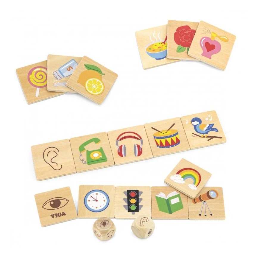 Viga Toys Wooden educational game - sort the senses 37 pcs. VIGA – 5