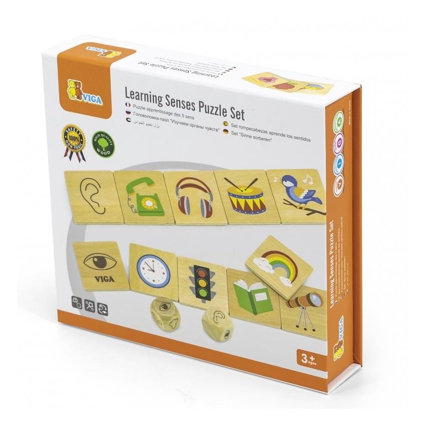 Viga Toys Medinis edukacinis žaidimas - rūšiuoti pojūčius 37 vnt. VIGA – 6