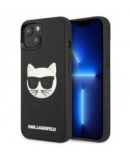 Karl Lagerfeld Karl Lagerfeld KLHCP13SCH3DBK 13 Mini 5.4 Inch Black/Black Hardcase 3D Rubber Culture