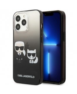 Karl Lagerfeld KLHCP13LTGKCK iPhone 13 Pro / 13 6.1" hardcase black/black Gradient Ikonik Karl & Choupette