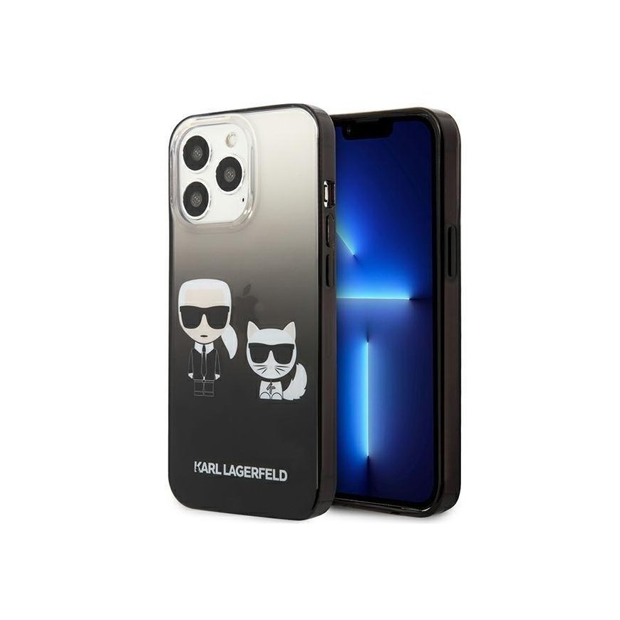 Karl Lagerfeld KLHCP13LTGKCK iPhone 13 Pro / 13 6.1" hardcase black/black Gradient Ikonik Karl & Cho