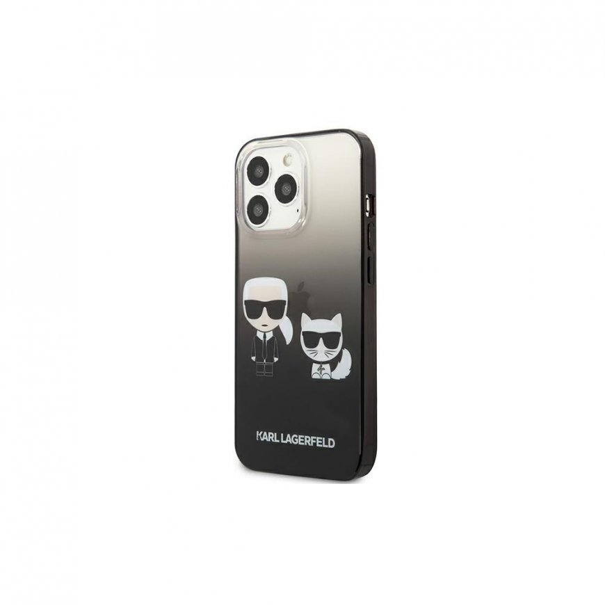 Karl Lagerfeld KLHCP13LTGKCK iPhone 13 Pro / 13 6.1" hardcase black/black Gradient Ikonik Karl & Cho – 2