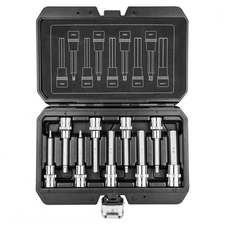 Neo Hex 1/2" H4-H17 Hex Socket Set Long 9pcs (08-706) – 3