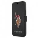 US Polo Assn US Polo USFLBKP12MPUGFLBK iPhone 12/12 Pro 6.1" Black/Black Book Polo Embroidery Collec