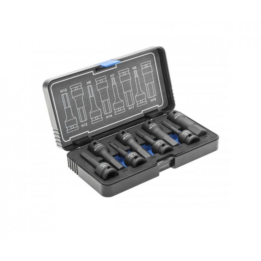 Högert Technik Sets, Hex 8 pcs., 1/2, CrMo. HT6R004