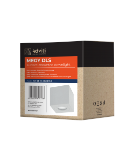 Orno MEGY DLS GU10 downlight max 50W, IP54, square, white, aluminum